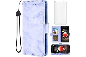 Asuwish Wallet Phone Case with Tempered Glass Screen Protector for LG Tribute...