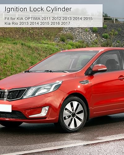 Miniatura 2 de Interruptor de cilindro de bloqueo de encendido con 2 llaves apto para Kia Rio 2013-2017 Kia Optima 2011 2012 2013 2014 2015, reemplazo 81900-1WK00