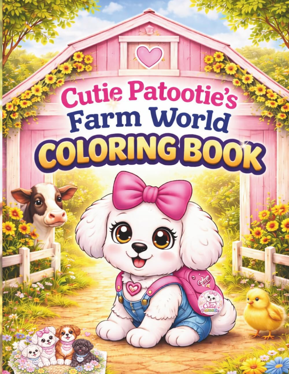 Cutie Patootie's Farm World Coloring Book: Adorable Animals, Easy Pages, Big Shapes, and Fun Scenes for Little Kids Ages 3–8