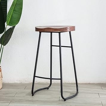 Modern Bar Stools Set Counter Height Dining Chairs Set of 2 Counter Stool Metal Frame Backless Bar Stools Kitchen Bar Height Stools Chairs(75CM)