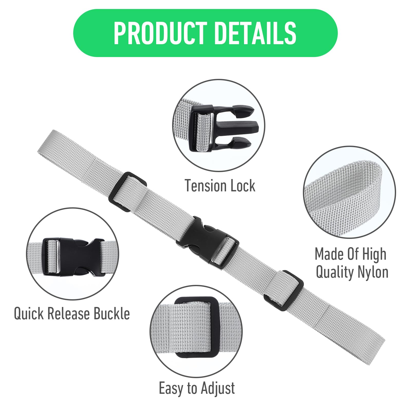 JYNXOR Brustgurt Set 2-tlg - Verstellbar Für Rucksäcke