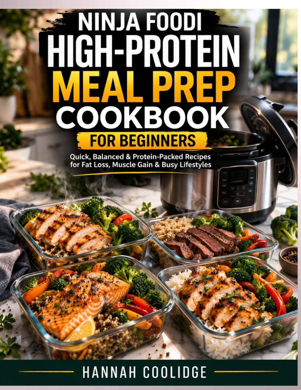 Ninja Foodi High-Protein Meal Prep Cookbook for Beginners: Quick, Balanced & Protein-Packed Recipes for Fat Loss, Muscle Gain & Busy Lifestyles