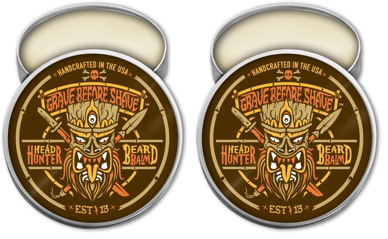 Grave Before Shave™ Head Hunter Beard Balm (Tropical summer aroma) (4 oz.) (Pack of 2)