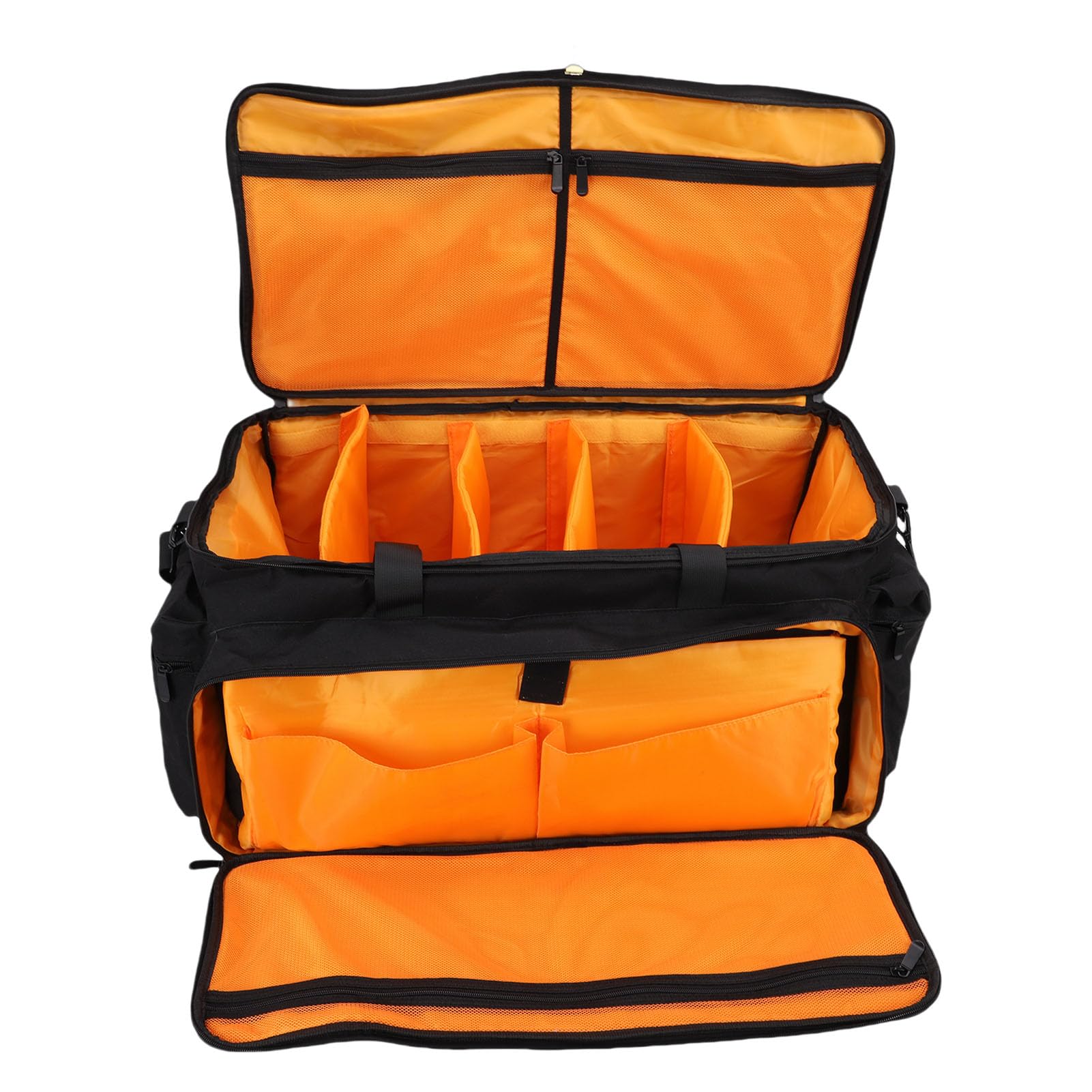J Gig Bag con 6 Divisori Rimovibili, Borsa per Cavi DJ con Custodia per Laptop, Borsa da Viaggio per Musicisti di Grande capacità per Attrezzatura DJ, Attrezzatura Musicale e