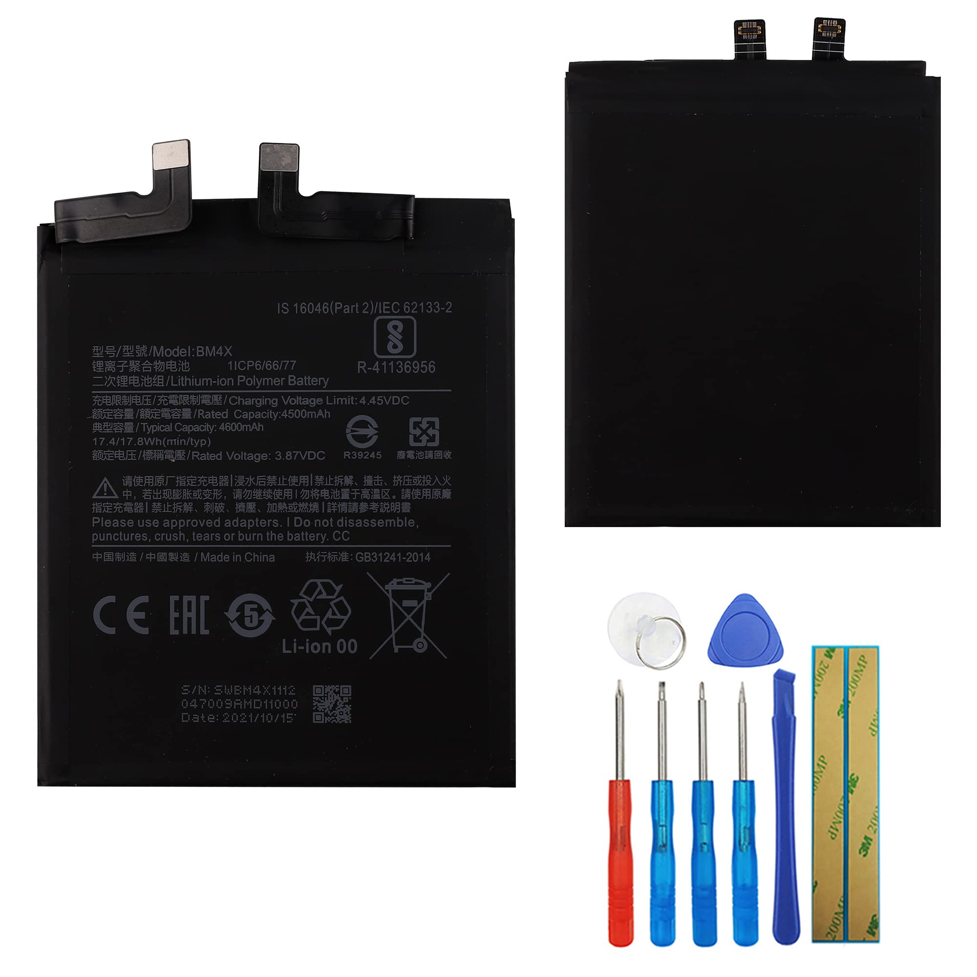Replacement Battery BM4X Compatible with Xiaomi 11/Mi 11T 5G with Tools