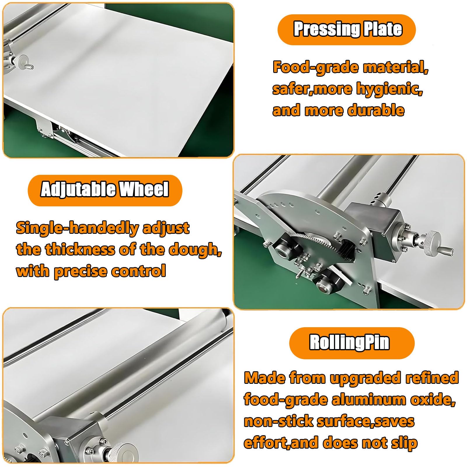 Laminoir électrique Professionnel, Laminoir à Pâte Pliable, Laminoir à Pâte à Croissants, Construction En Acier Inoxydable, épaisseur Réglable De 2 à 30 Mm. Machine à Pâtes Pour Boulangerie, Pizzeria
