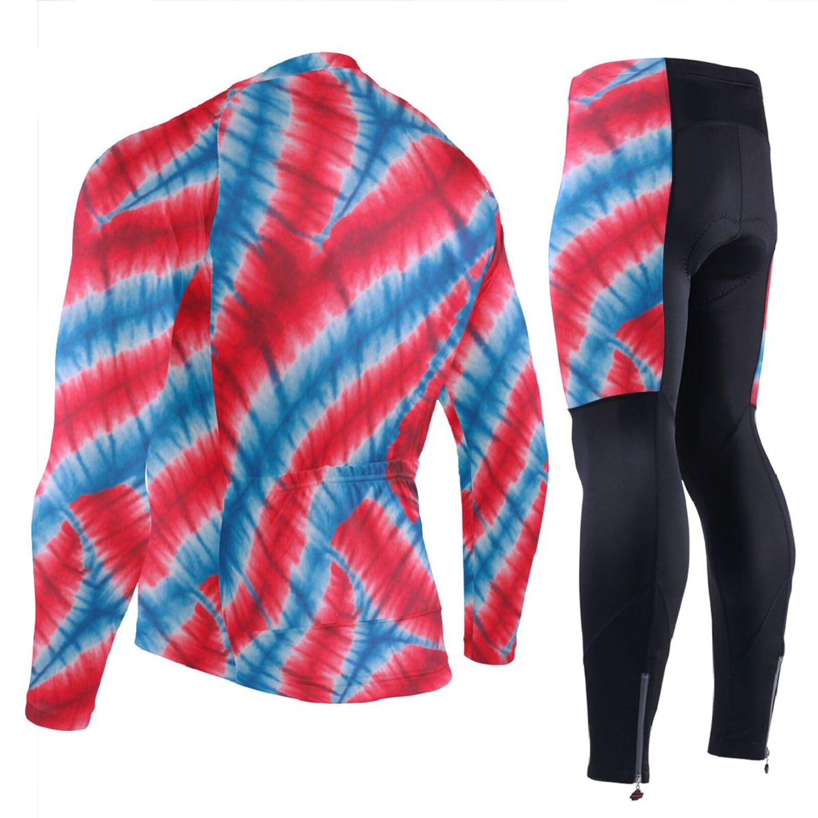 Kaltwetter-Radtrikot mit Taschen, atmungsaktiv, für Herren, 3D-gepolstert