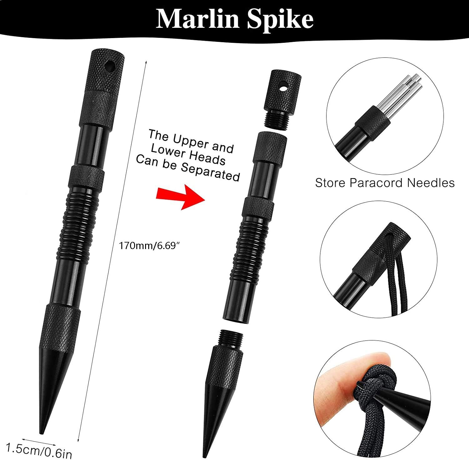 Buy 14 Pcs Paracord Needle Set, Paracord FID Accessories with Marlin