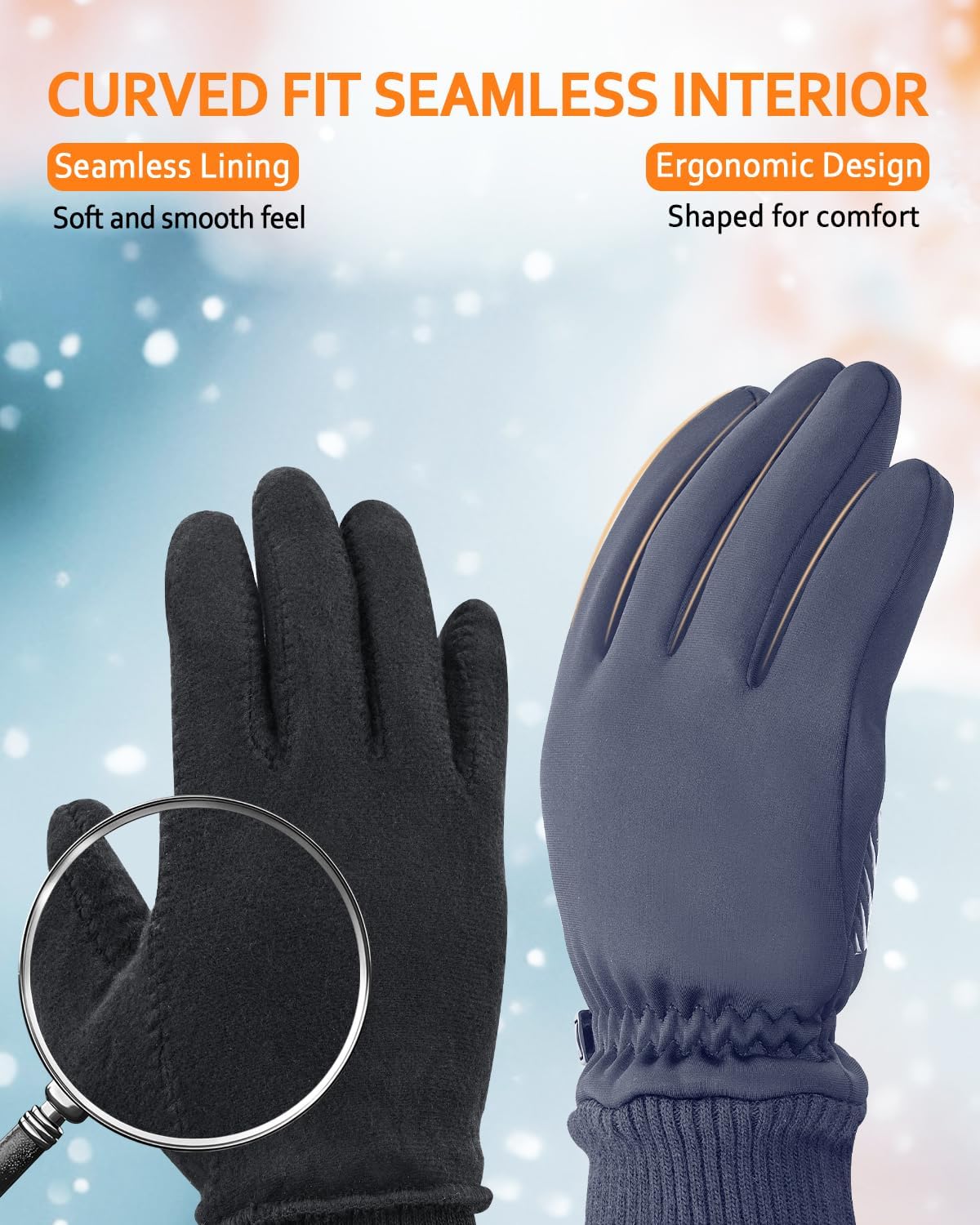 Winter Gloves for Women and Men: Water Resistant Thermal Gloves for Running, Hiking, Cold Weather Touchscreen Gloves for Snow, Outdoor Work - Image 6