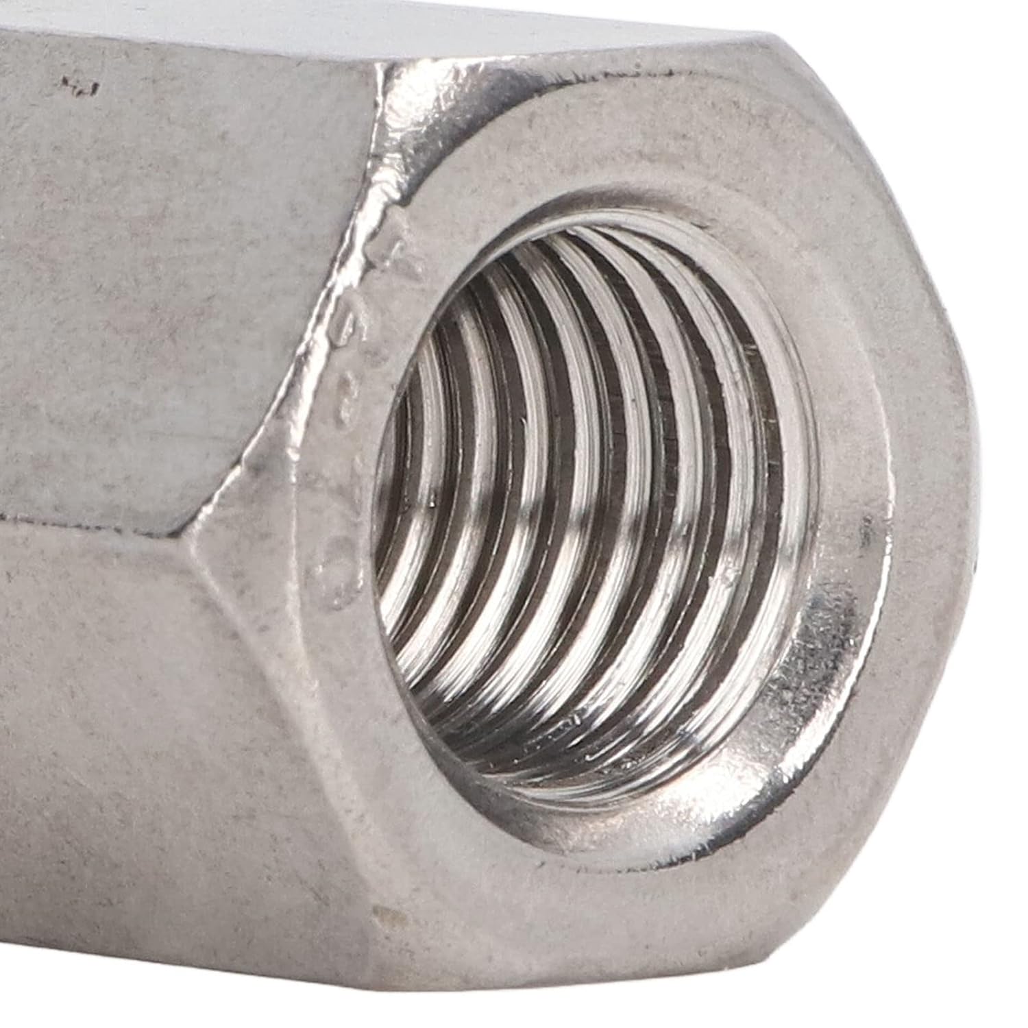 Pack of 5 M16 x 2.0-Pitch 40mm Length Metric Hex Coupling Nut 304 Stainless Steel Fully Threaded