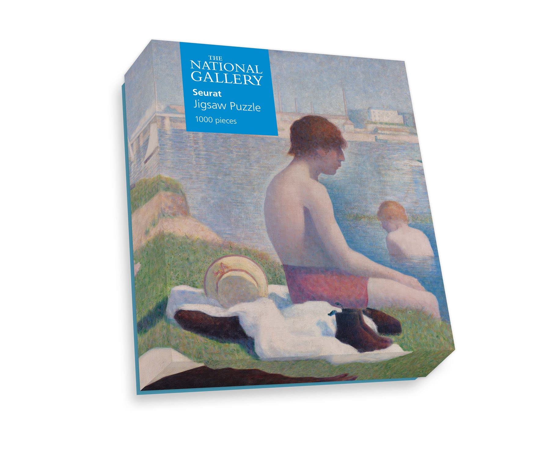 National Gallery 1000 elementów puzzli - Bath at Asnieres - Made in UK - niezwykle szczegółowa - obraz Hi-Def - 100% deska z puzzlami z recyklingu