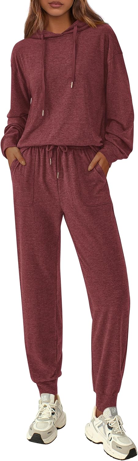 PRETTYGARDEN Women's 2 Piece Lounge Sets Fall Clothes Hoodies Sweatshirt Joggers Sweatpants Sweatsuits 2025 Airport Outfits