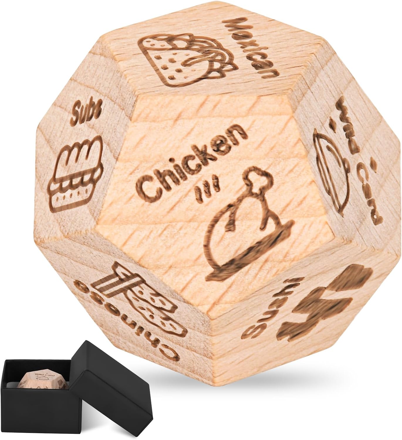 Food Dice for Her Him Couples,Date Night Dice- Practical Wife Husband Girlfriend Boyfriend Gifts for Romantic Couples