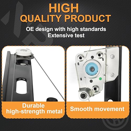 Miniatura 5 de NPAUTO Elevalunas eléctrico trasero del lado del conductor sin motor de repuesto para BMW E90 E91 323i 325i 328i 330i 335i M3 2006 2007 2008 2009