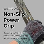 DEX FIT Nitrile Work Gloves FN330, 3D Comfort Fit, Touchscreen Grip Gloves for Warehouse, Construction, Delivery & General Work, Men & Women, Blackgrey, M, 1 Pair