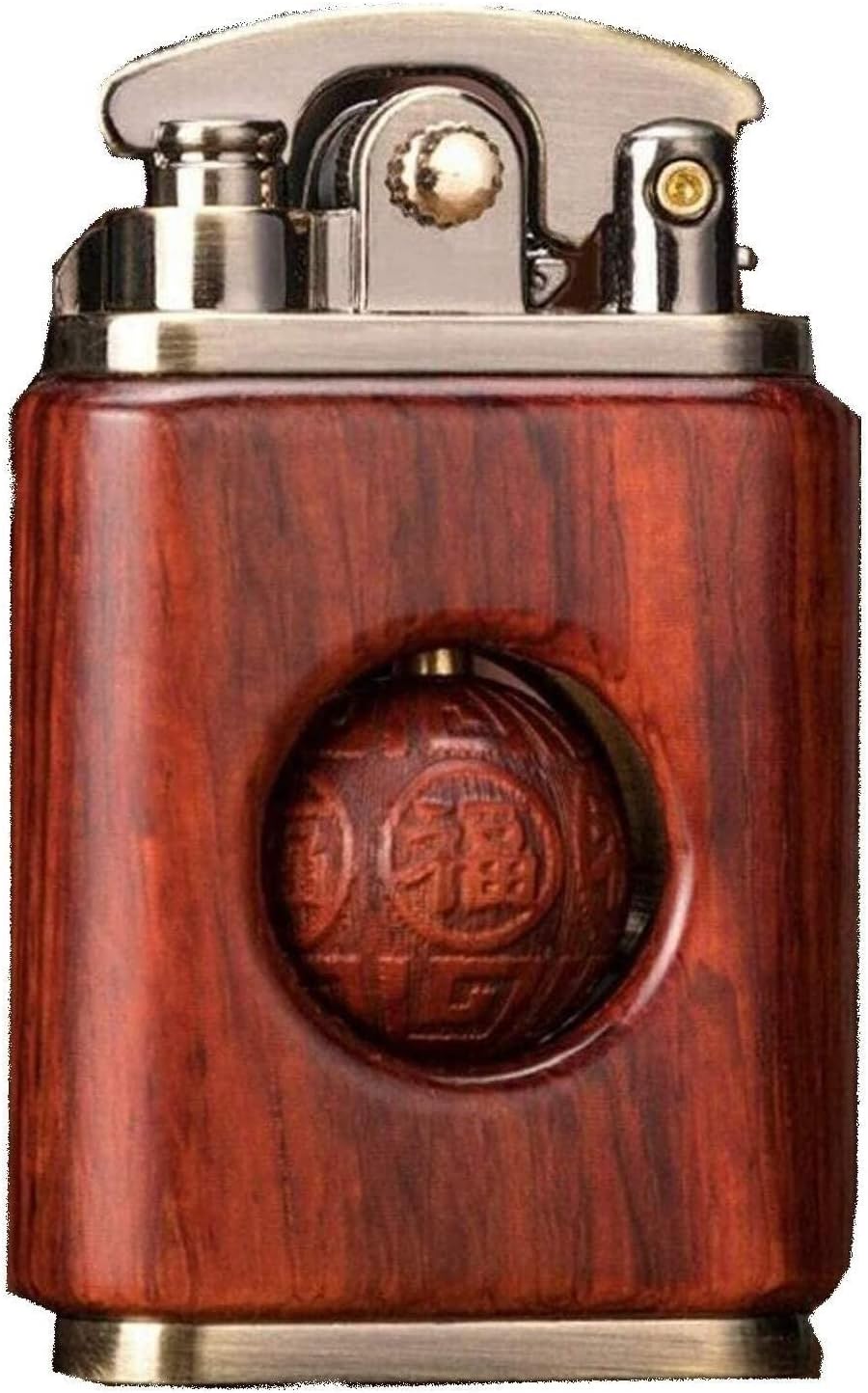 FUNNYBSG Antique Vintage Wooden Lighter，Wood Pattern Lighter, Vintage