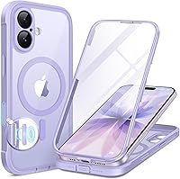 Vista 17 de BERFY Funda para iPhone Air, compatible con MagSafe, protector de pantalla de privacidad integrado y protección de cámara, cuerpo completo