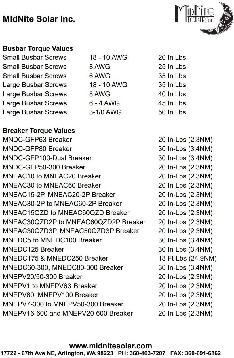 MidNite Solar MNEPV16-600RT Circuit Breaker 16A 600VDC 4-Pole