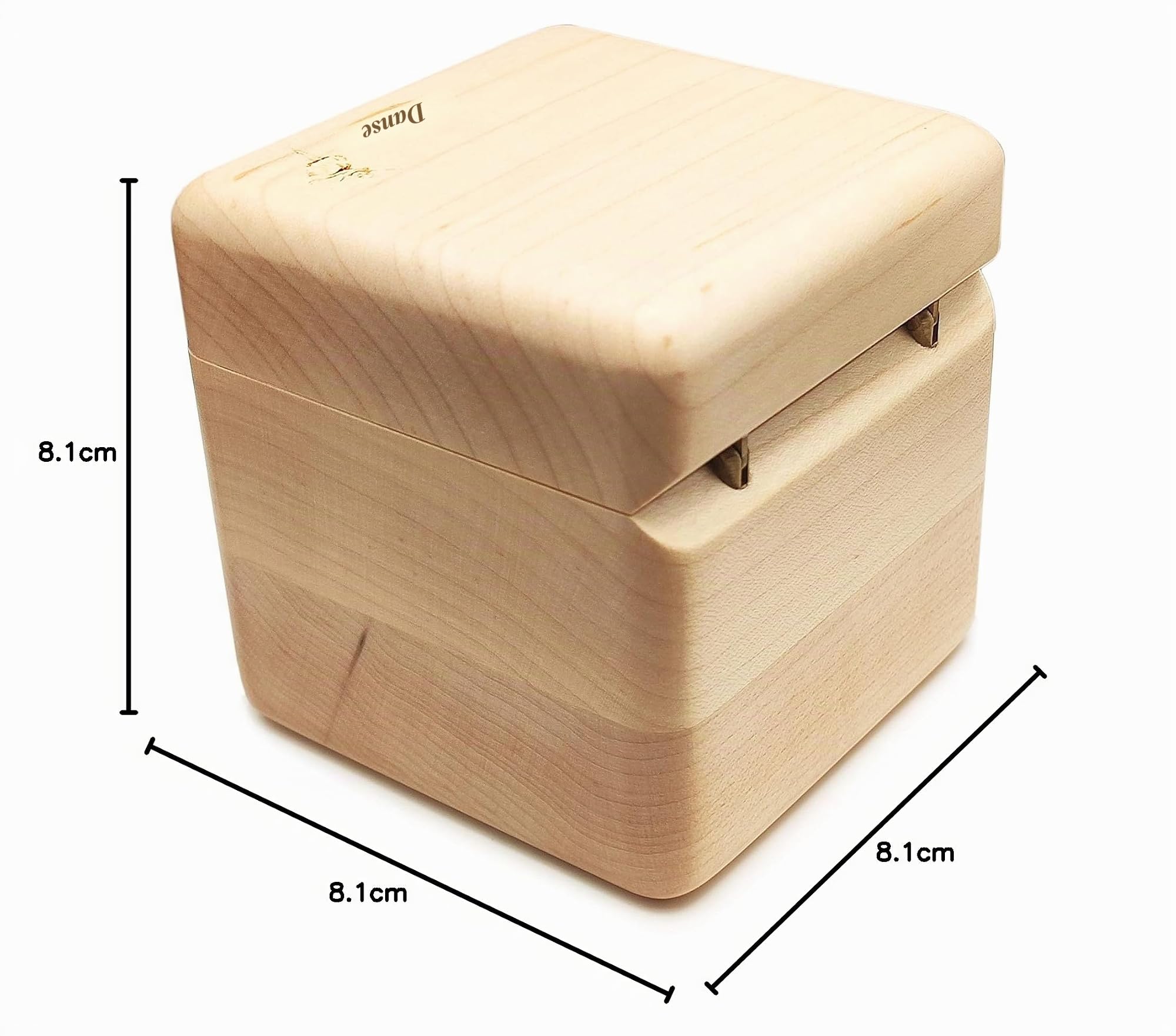 Boîte à musique en bois massif avec motif ballerine 18 notes - pour Noël, anniversaire, Saint-Valentin, fête des mères, mélodie du lac des cygnes (bois d'érable)