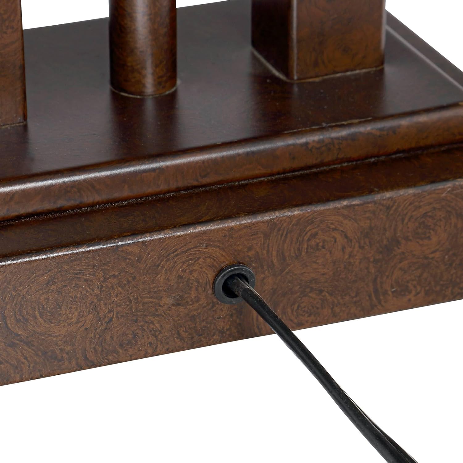 Possini Euro Design Deacon 26" High Industrial Modern Desk Lamps Set of 2 USB Port AC Power Outlet Gooseneck Brown Bronze Finish Metal Oatmeal Shade Home Office Living Room Charging Bedroom Bedside