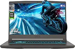 msi Notebook fino para jogos A15, AMD Ryzen 7-7735HS, RAM DDR4 de 32 GB, SSD PCIe de 2 TB, tela Full HD de 15,6 polegadas (1920 x 1080), Nvidia G-Force RTX 4050, teclado retroiluminado, W11 Pro, cinza