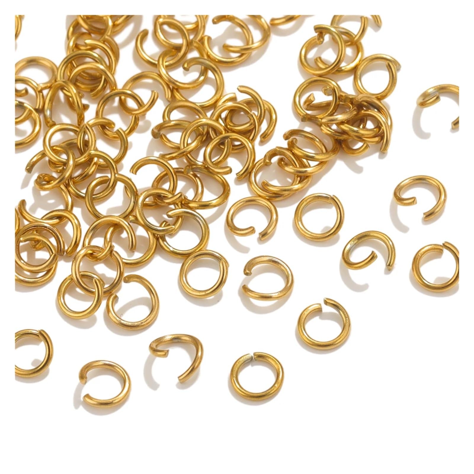 Biegeringe aus Edelstahl, offene Biegeringe für DIY-Schmuckherstellung, Spaltring, Zubehör, 100 Stück (Farbe 3)