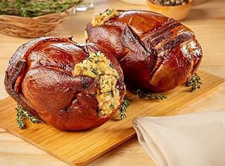Burgers' Smokehouse Plump Hickory Smoked Cornish Hens (Bacon Wrapped & Stuffed, Four Hens)