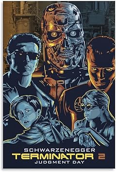 Amazon Co Jp ターミネーター 壁紙2 ポスター クール ポスター 壁アート キャンバス 印刷 アートパネル オフィス装飾 ぶら下がる 版画 ギフト12x18inch 30x45cm ホーム キッチン
