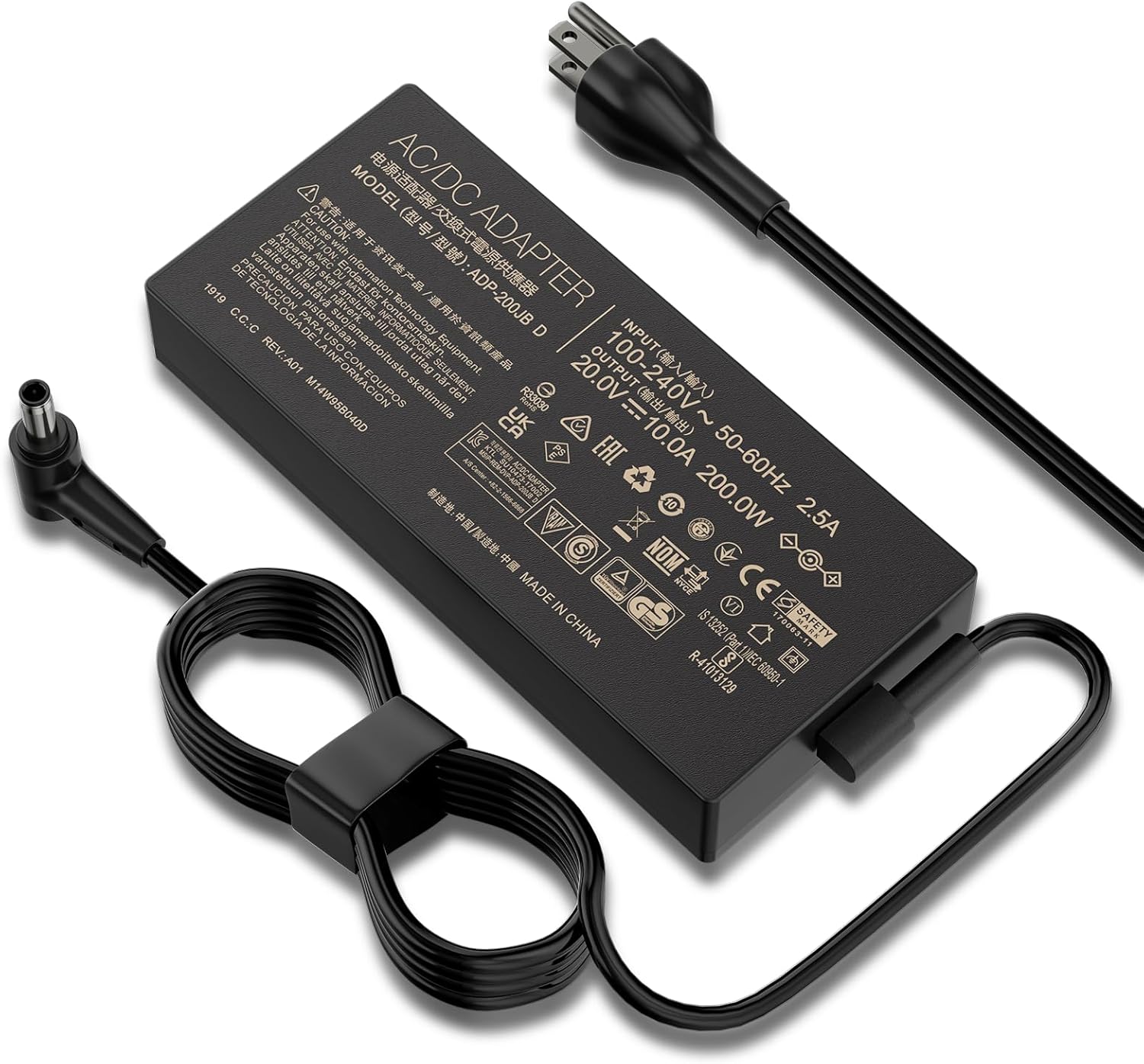 200W Laptop Charger Compatible with ASUS ROG Strix G15 G16 G513 G17 G713 G733 Dash F15 Zephyrus G15 GA503 tuf Gaming Zenbook Pro A15 F15 F17 ADP-200JB D Power Adapter