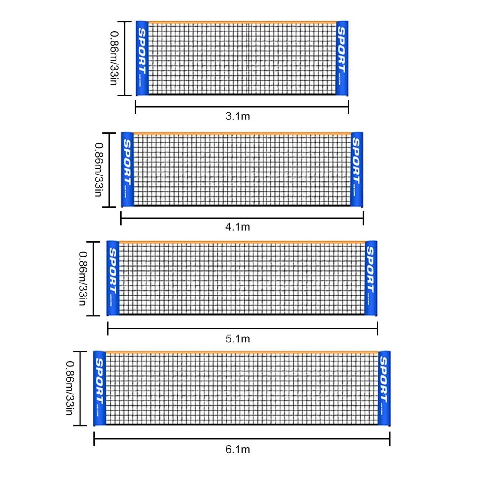 Rete da badminton professionale tennis standard pieghevole portatile pallavolo multiuso for interni ed esterni per Sport