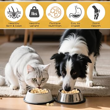 Freeze Dried Chicken Pet Treats, High Protein Pet Food for Dogs Cats, Healthy Limited Ingredient Chicken Cod Fish Cube (50g)