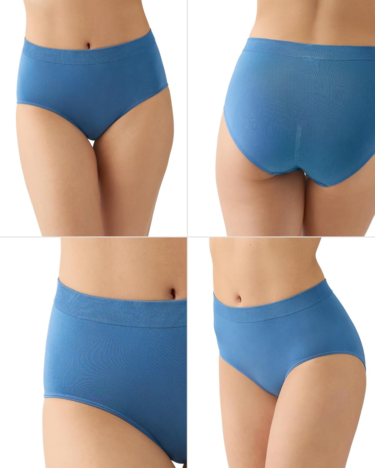 Wacoal Women's B-Smooth Seamless Full Coverage Brief Panty, 838175, Blue Horizon - Image 3