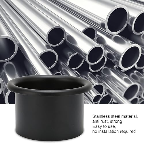 Miniatura 2 de Soporte para secador de pelo de acero inoxidable, anillos de tubo organizador de rizador de pelo, organizador tubular para secador de pelo para baño