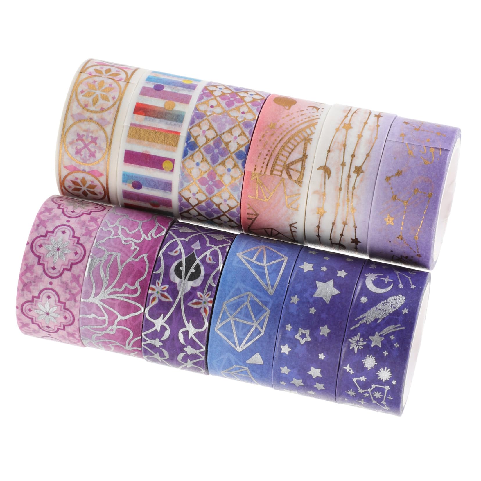 Operitacx 4 Set Nastro Adesivo Washi Per Stampa A Caldo Carta Adesiva Per Manuali Evidenziatori Pennarelli Accessori Trasparenti Per Animali Puntini Per Artigianato Penna 12 * 4