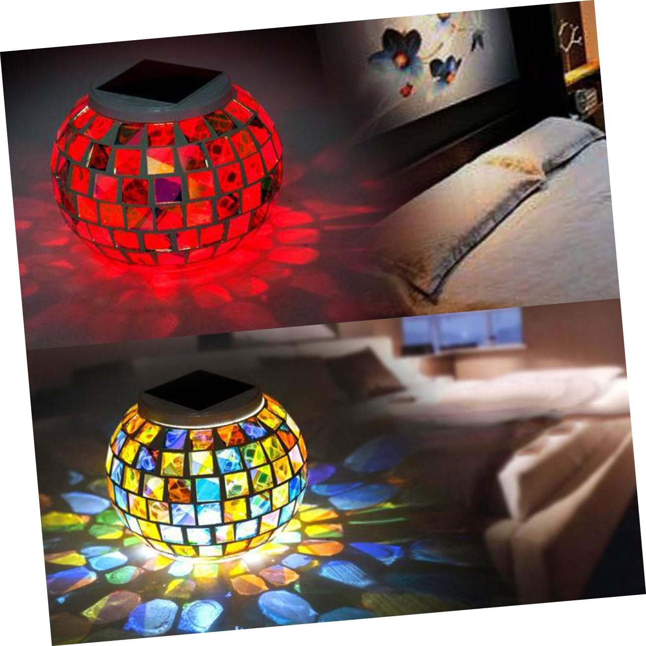 Sosoport Ball Lamp Solar Powered Light Waterproof Outdoor Garden Lights Ideal for