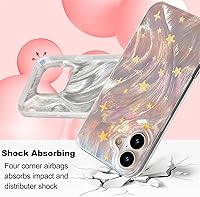 Vista 199 de I-MGAE-IN-AR - Funda diseñada para iPhone 12 y 12 Pro, diseño de mariposa plateada brillante, funda protectora de poliuretano termoplástico, suave