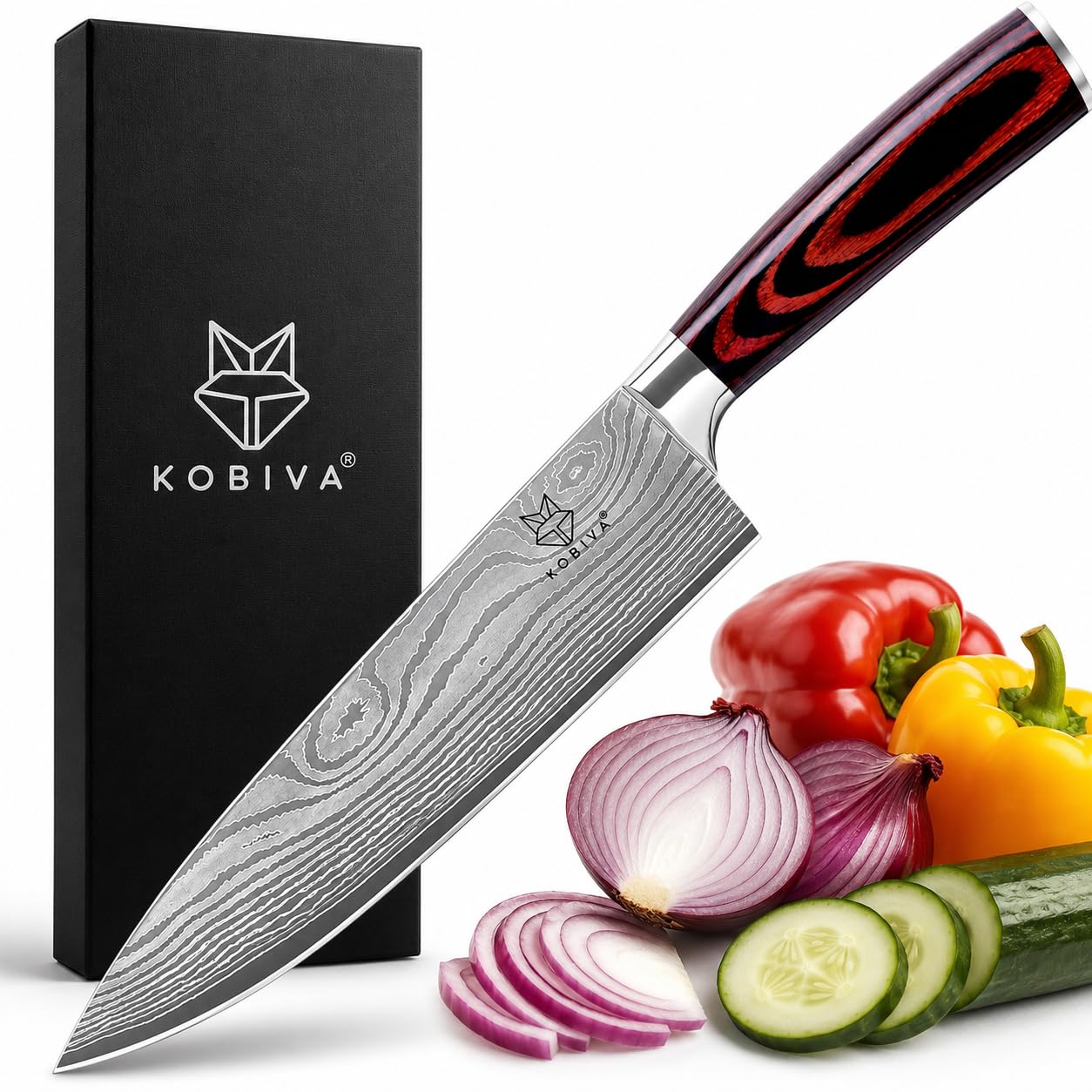 8in Japanese Chef Knife, High Carbon Stainless Steel Kitchen Knife