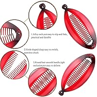 Vista 3 de Pinzas para el pelo de cola de pez y herramientas de sujeción para cabello fino, peines dobles de plátano para mujeres y niñas
