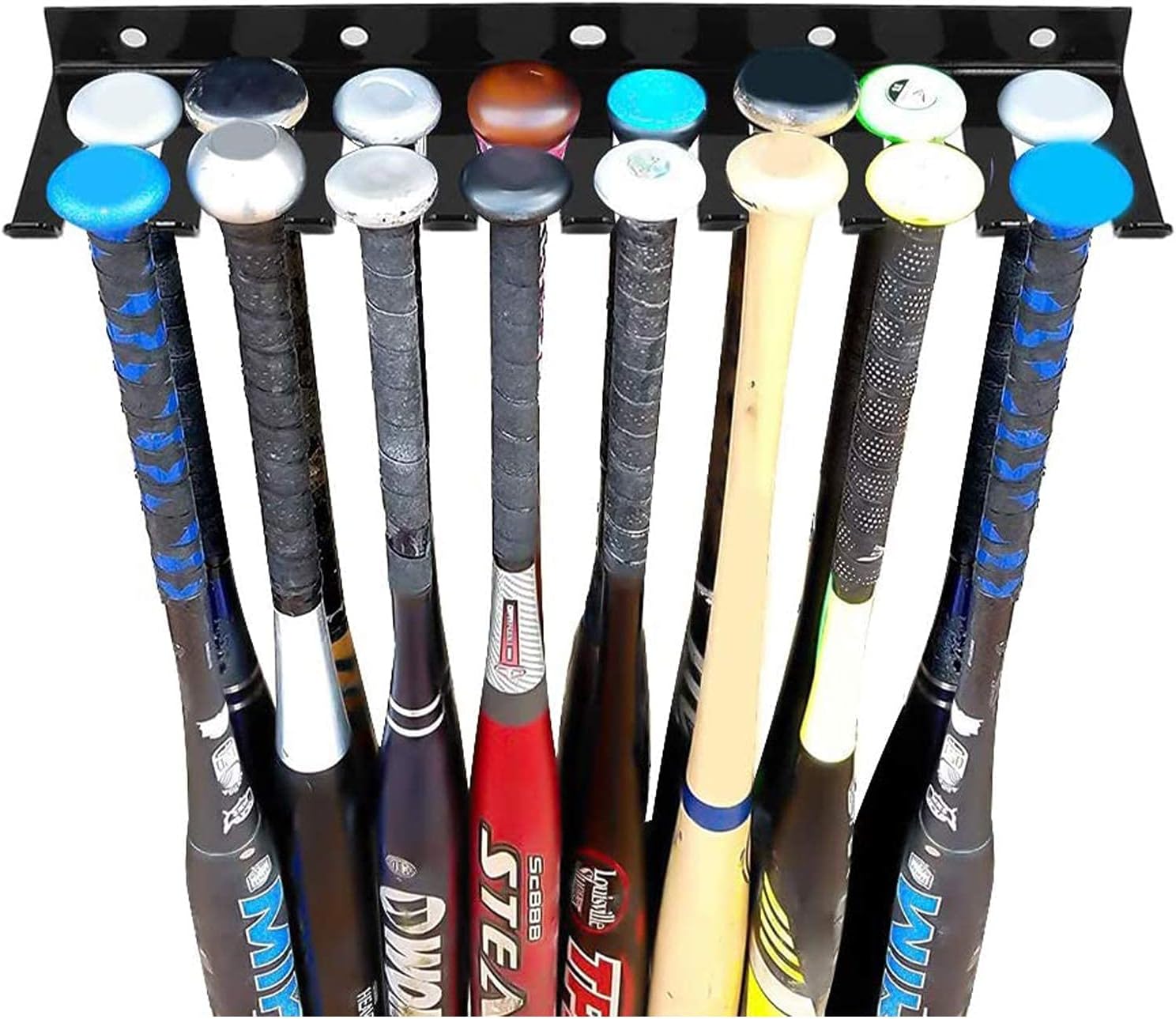 Aoneky Baseball Bat Rack Holds 16 Bats Softball Bat Holder Metal