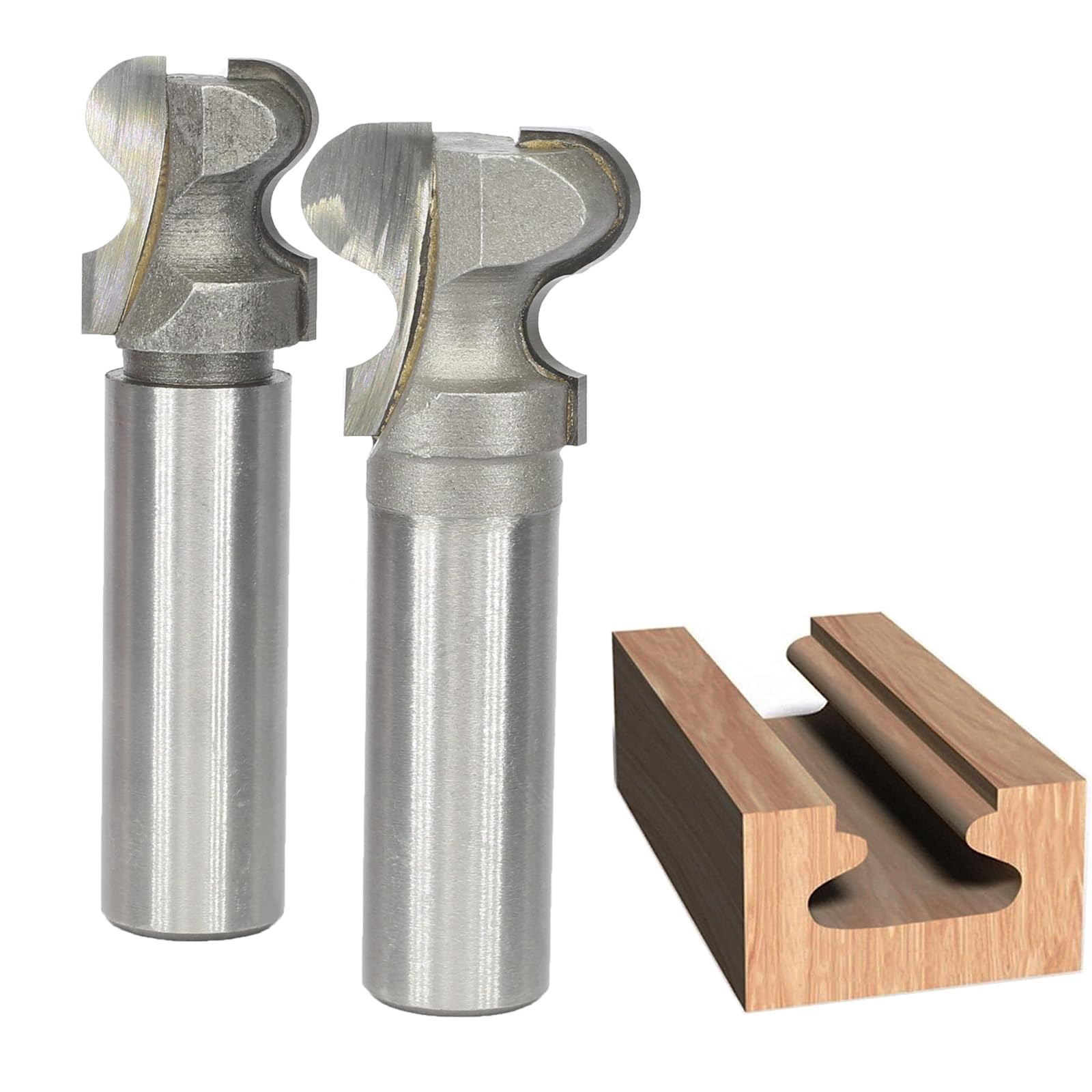 Akylin 2pcs Finger Pull Router Bits Set 1/2 Inch Shank,Drawer Pull Bit for Wo...