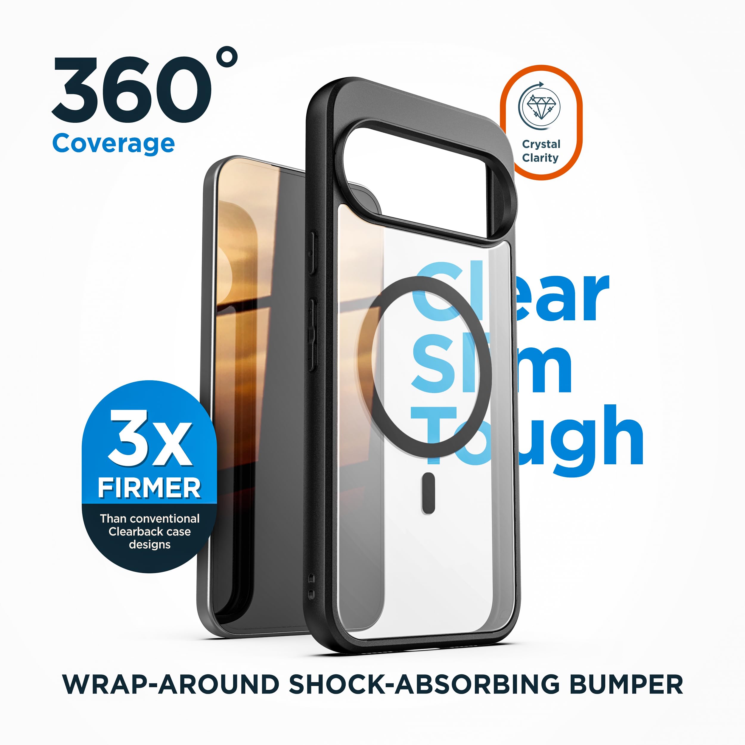 Encased SlimShield - Custodia per Google Pixel Pro XL, con clip per cintura, 17,3 cm