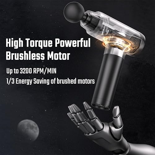 Miniatura 4 de cotsoco Pistola de masaje, pistola de masaje muscular, masajeador de espalda de tejido profundo para aliviar el dolor, herramienta de masajeador