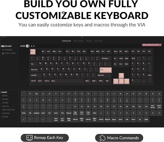 Keychron K10 Pro Wireless Custom Mechanical Keyboard Full-Size Layout