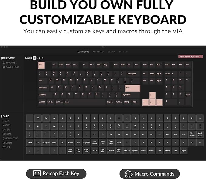 Teclado Mecánico Inalámbrico Keychron K10 Pro Programable QM miniatura 4