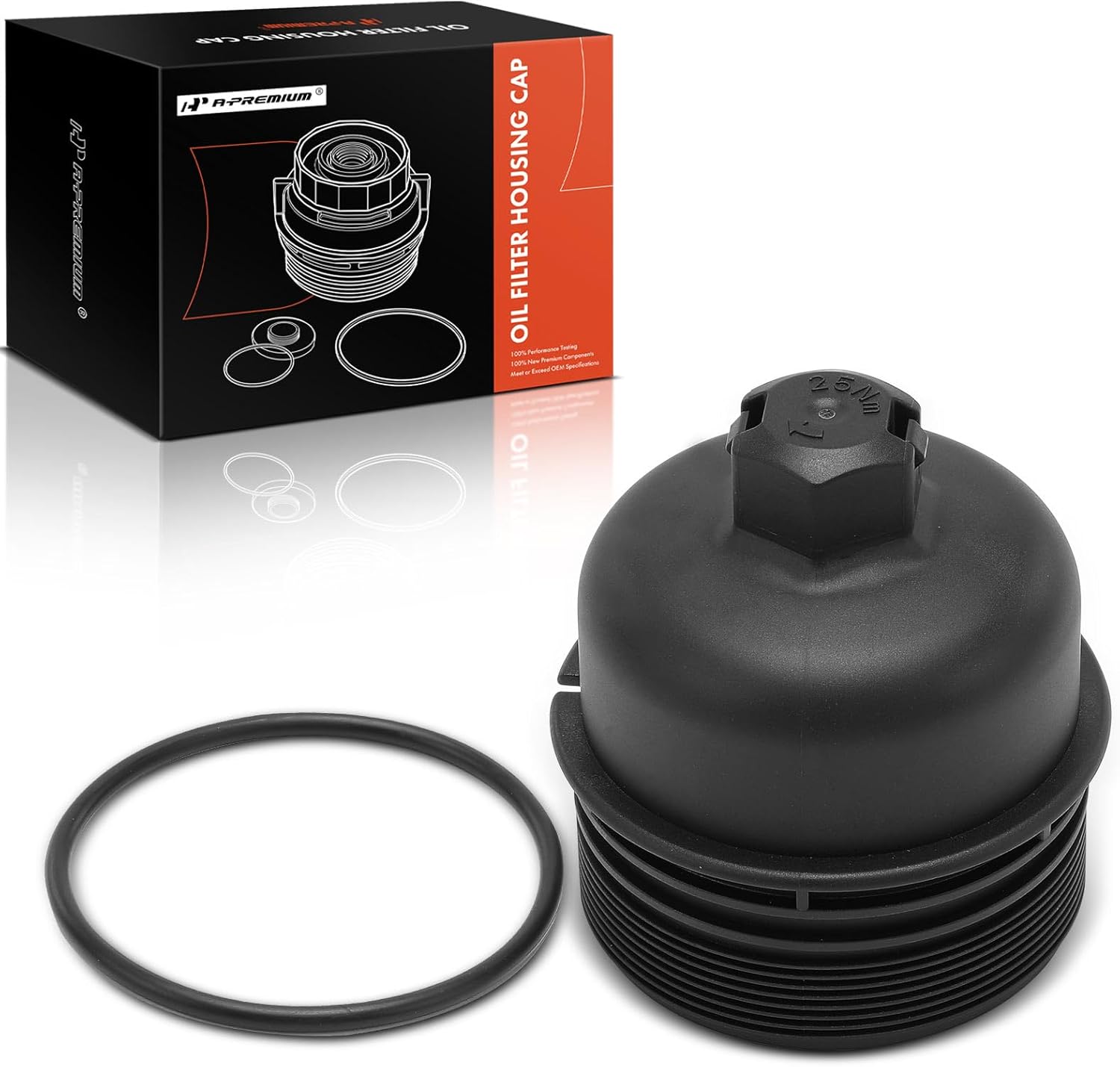 A-Premium Oil Filter Housing Cap Assembly Compatible with Land Rover Range Rover Evoque 2011-2020, Discovery Sport 2014-2020, Freelander 2006-2014 & Ford Galaxy 2008-2015, Mondeo, S-Max & Jaguar XF