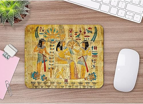 Miniatura 3 de Alfombrilla de mouse cuadrada de papiro egipcio antiguo, alfombrilla de mouse para computadora de escritorio, arte de pared del antiguo Egipto, para
