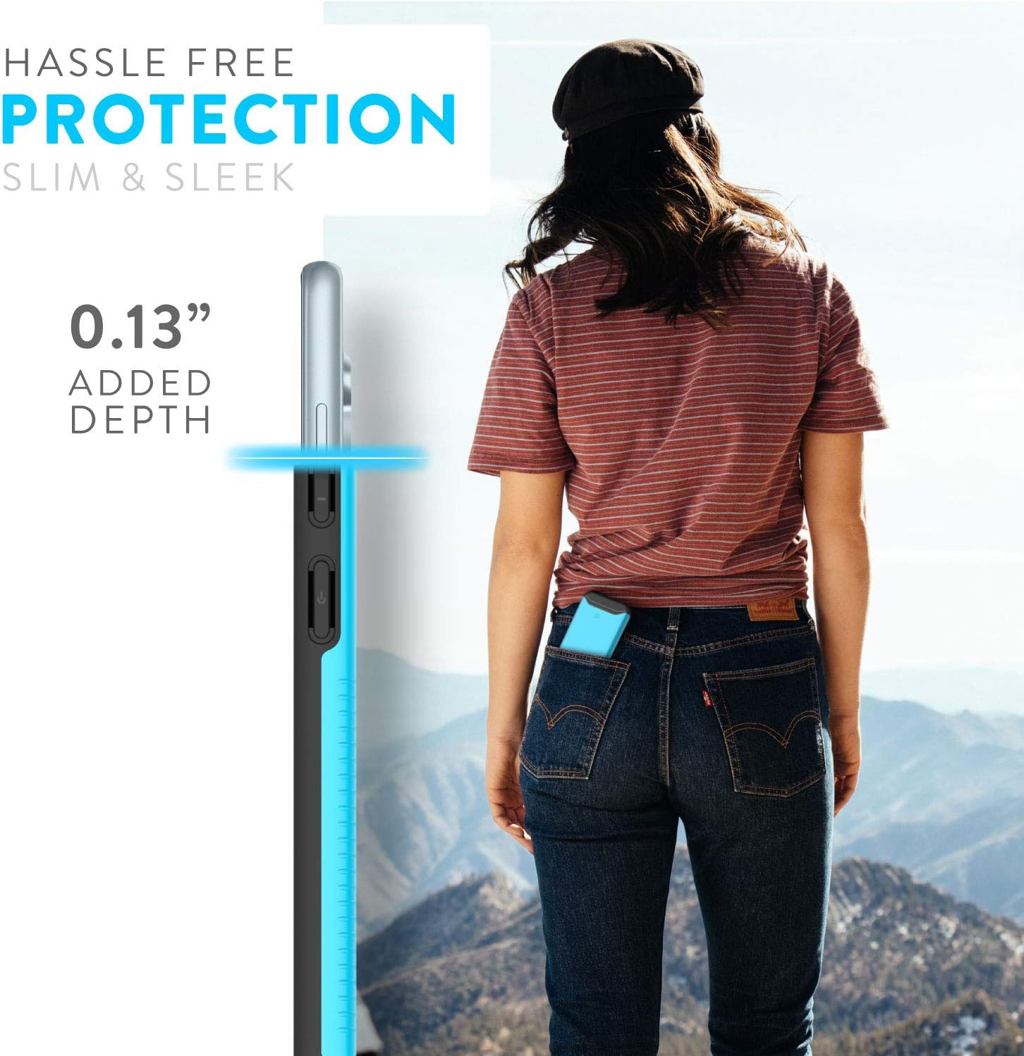 TUDIA DualShield Designed for Nokia 7.2 Case/Nokia 6.2 Case, [Merge] Heavy Duty Protection Slim Hard Shell Phone Case for Nokia 7.2/Nokia 6.2 (Blue)