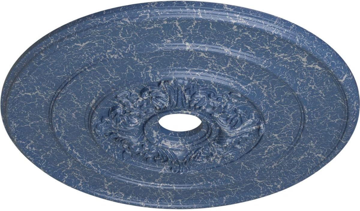 Ekena Millwork CM26TAAMC 26"OD X 3 1/8"ID X 1 1/2"P Traditional With Acanthus Leaves Ceiling Medallion Fits Canopies Up To 4 1/4", Americana Crackle