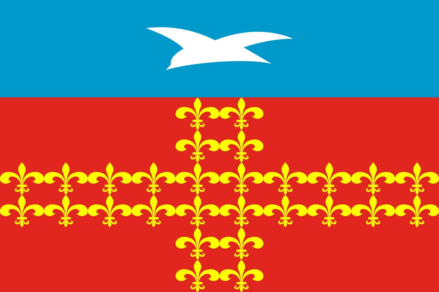 Drapeau Barantcevskoe Moscow oblast pour décoration de salle et événements