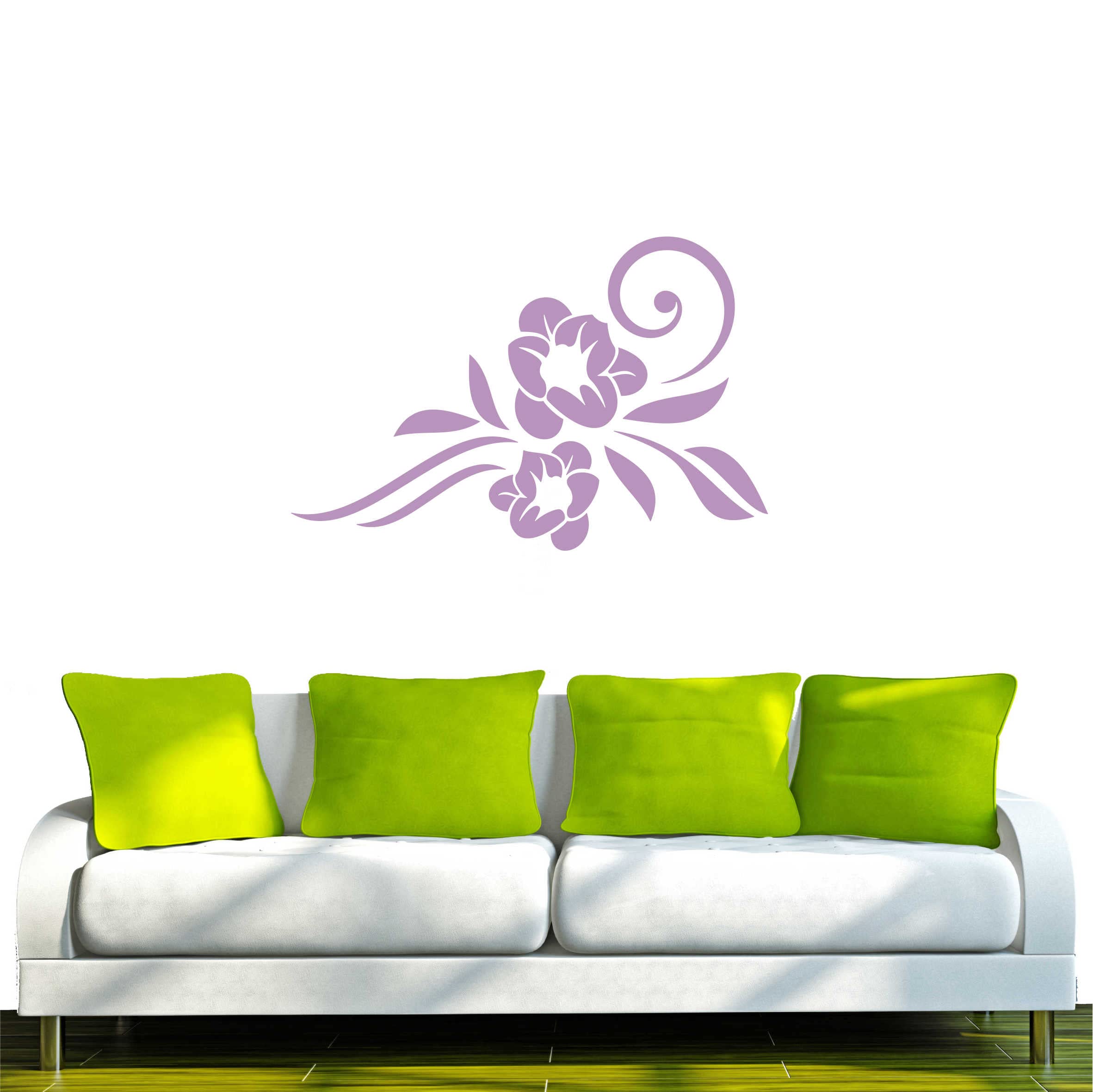 INDIGOS UG - Decalcomanie da muro - adesivi da parete - Murale - f277 Splendida prugna 160 x 105 cm - lilla - Decorazione per soggiorno, camera dei bambini, ufficio, scuola